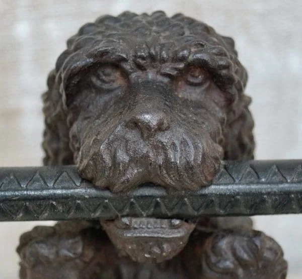 French Antique Cast Iron “Begging Dog” Door Stop - Image 8