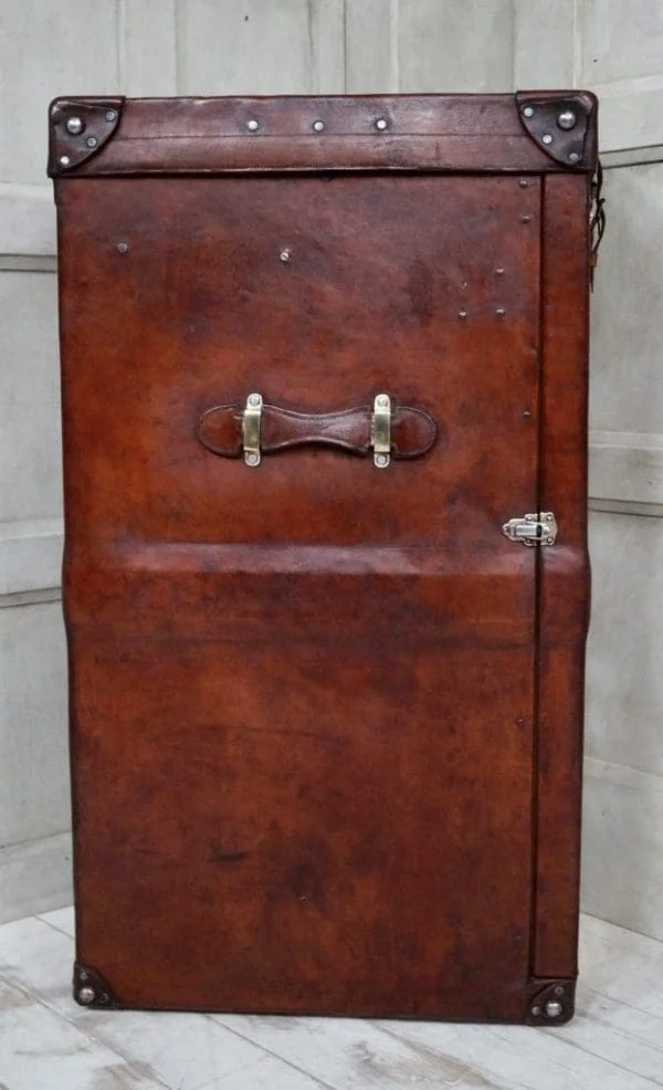 Rare Elgin Leather Works Drop Front Travel Wardrobe - Image 3