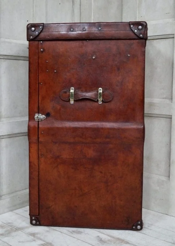 Rare Elgin Leather Works Drop Front Travel Wardrobe - Image 5