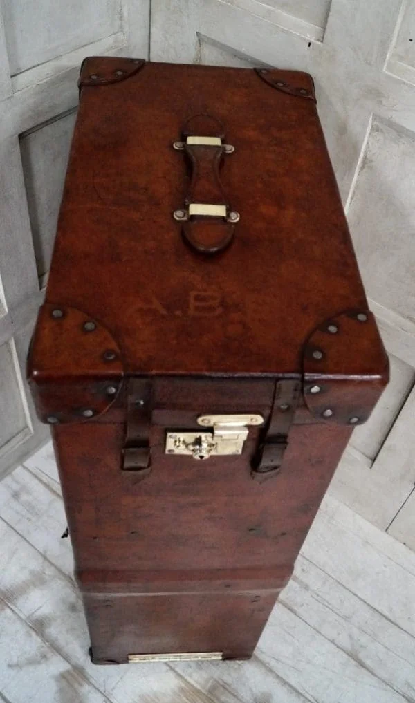 Rare Elgin Leather Works Drop Front Travel Wardrobe - Image 6