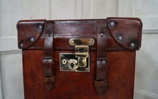 Rare Elgin Leather Works Drop Front Travel Wardrobe - Image 7