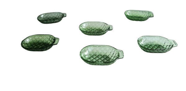 Vintage set of six Art Deco cocktail Dish