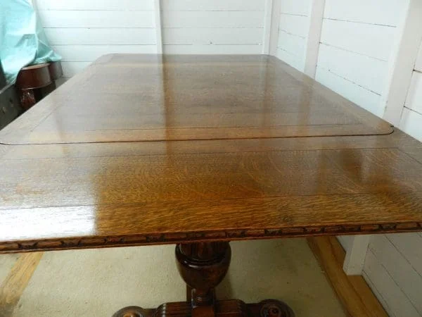 Oak Refectory Draw Leaf Extending Table - Image 3