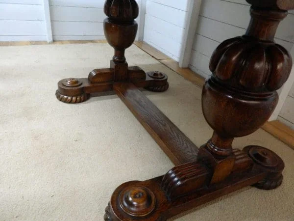 Oak Refectory Draw Leaf Extending Table - Image 5