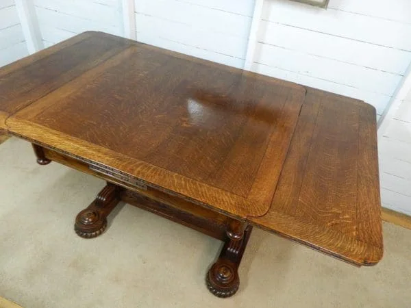 Oak Refectory Draw Leaf Extending Table - Image 2