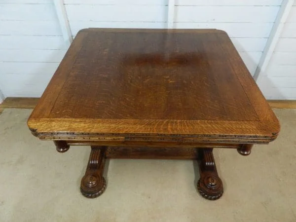 Oak Refectory Draw Leaf Extending Table - Image 6