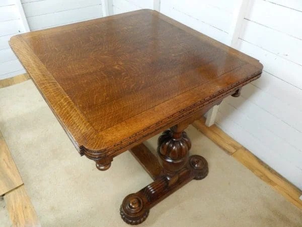 Oak Refectory Draw Leaf Extending Table - Image 7