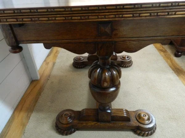 Oak Refectory Draw Leaf Extending Table - Image 9