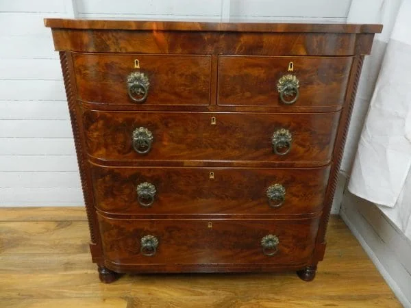 Mahogany Ogee Chest of Drawers, 1800s