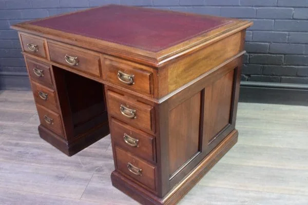 Mahogany Panelled Pedestal Desk