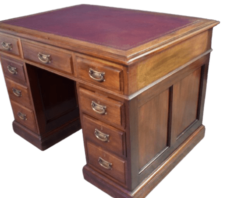 Mahogany Panelled Pedestal Desk