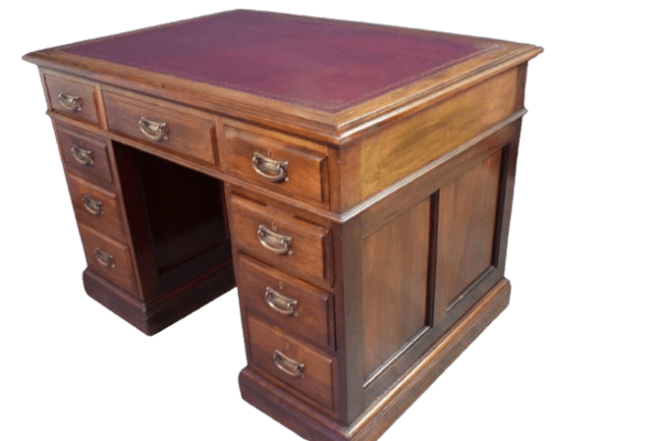 Mahogany Panelled Pedestal Desk