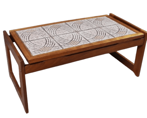 1970s Teak Tile Top Coffee Table