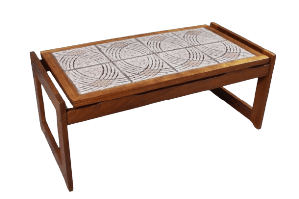 1970s Teak Tile Top Coffee Table