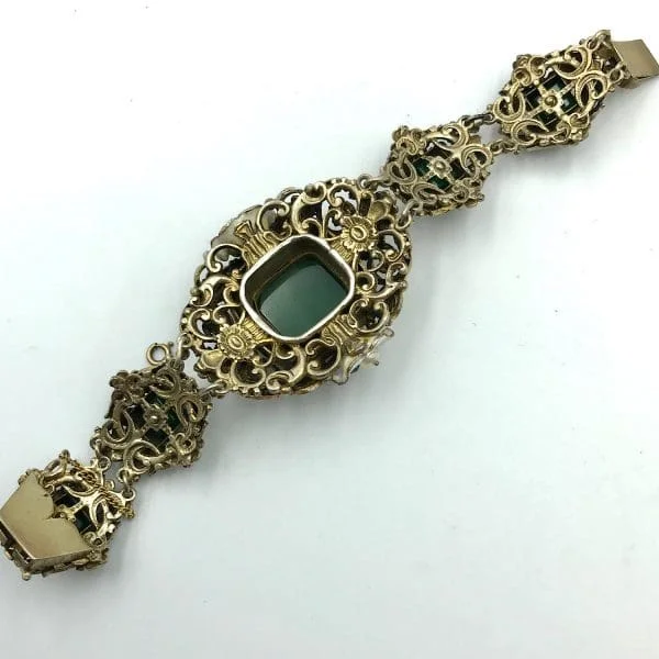 Antique Austrian Hungarian Silver Gilt Enamel Bracelet - Image 7