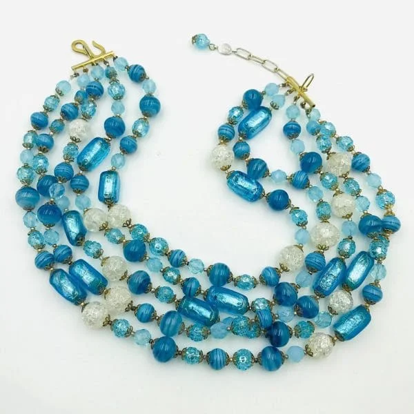 Vintage Christian Dior Five Row Necklace Circa 1950s - Image 2