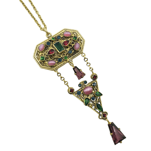 Art Deco Austro Hungarian Pendant Necklace Circa 1920s