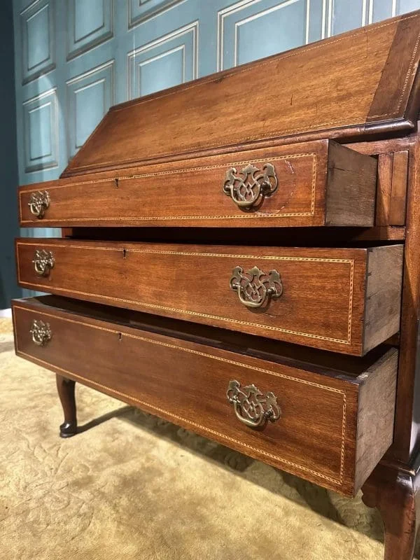 Edwardian Inlaid Mahogany Bureau - Image 3