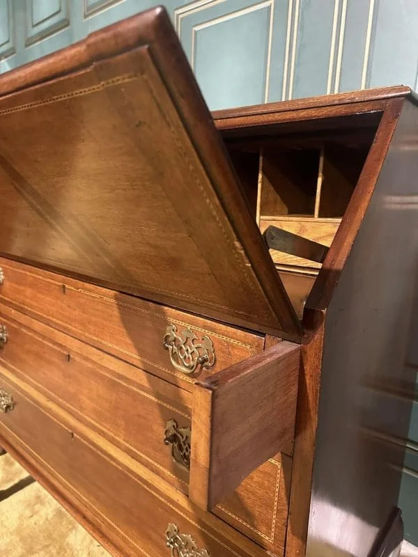 Edwardian Inlaid Mahogany Bureau - Image 4