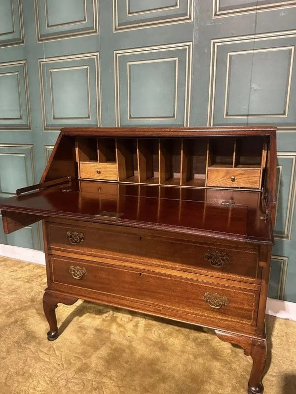 Edwardian Inlaid Mahogany Bureau - Image 5