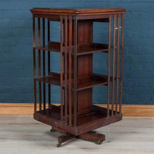 Edwardian Mahogany Revolving Bookcase, Early 20th Century - Image 3