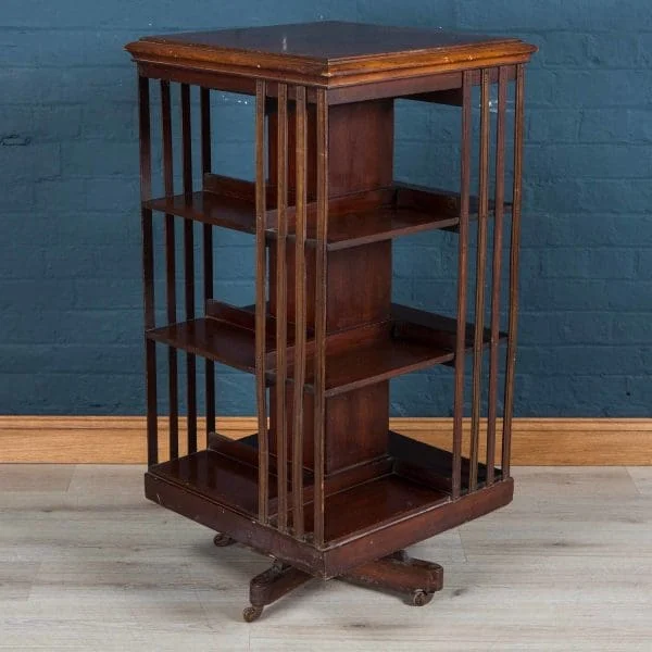 Edwardian Mahogany Revolving Bookcase, Early 20th Century - Image 5