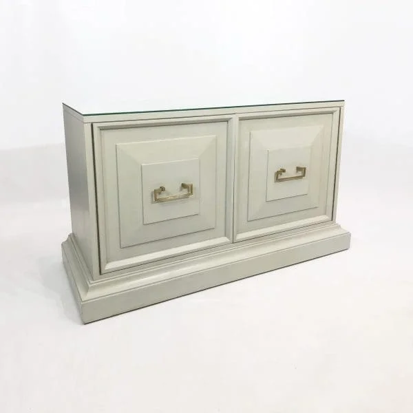 Hollywood Regency Cabinet Brass Chinoiserie Retro Vintage Sideboard 80s - Image 9