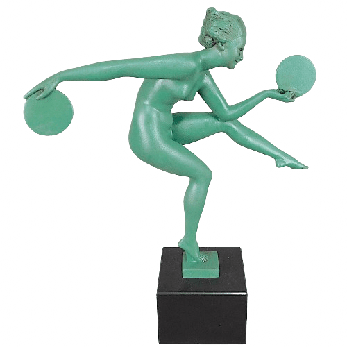 Art Deco Sculpture Danse Paienne by Bouraine  