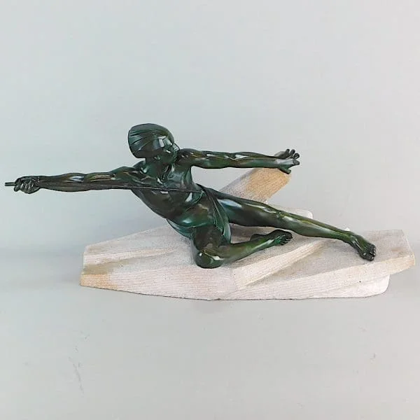 Art Deco Male Sculpture by Max Le Verrier – Embuscade