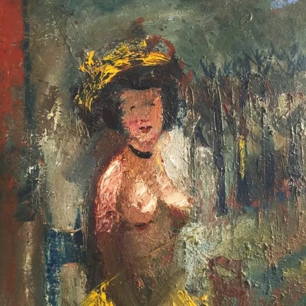 Seated Nude By Fernand Labat, Oil On Canvas Circa 1920s - Image 2