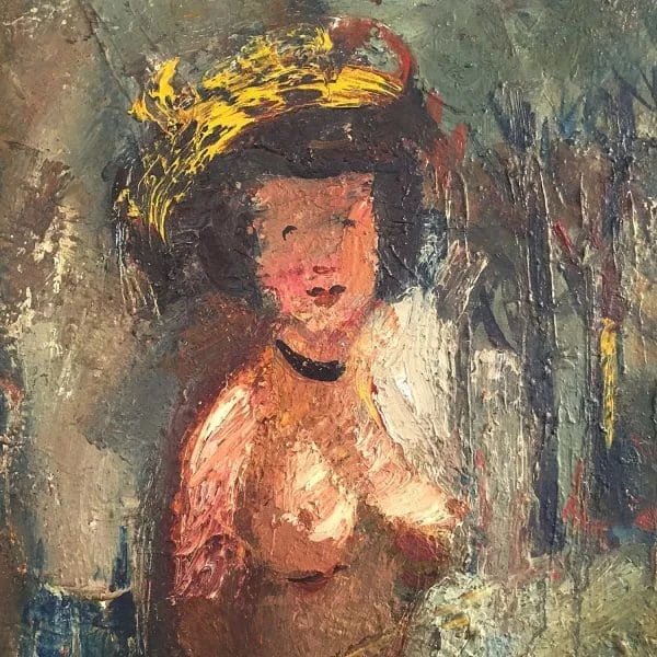 Seated Nude By Fernand Labat, Oil On Canvas Circa 1920s - Image 3