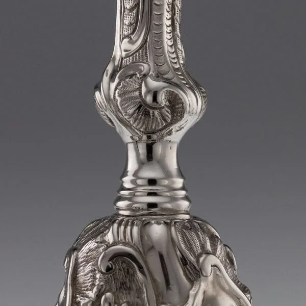 Georgian Pair of Solid Silver Candlesticks, by Edward Farrell London 1815 - Image 20