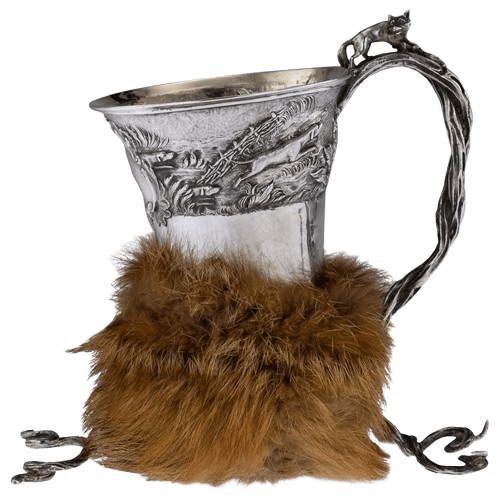 Georgian Solid Silver Fox Stirrup Cup by Reily & Storer, London 1832