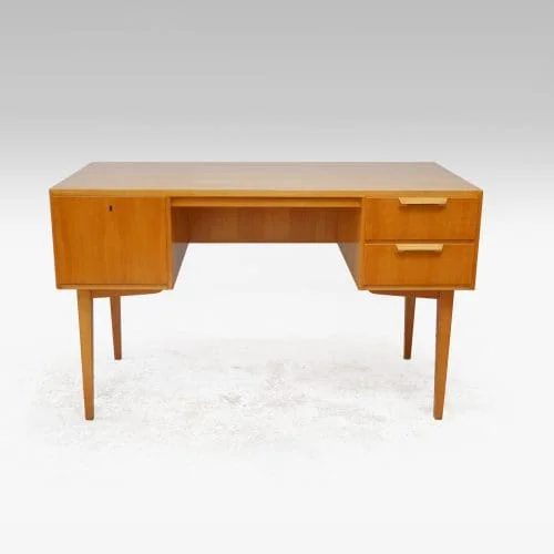 Mid-Century Sleek blonde German writing desk