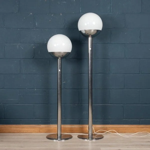 Graduated Pair of Floor Lamps by Pia Guidetti-Crippa for Luci Italia Circa 1970s - Image 2