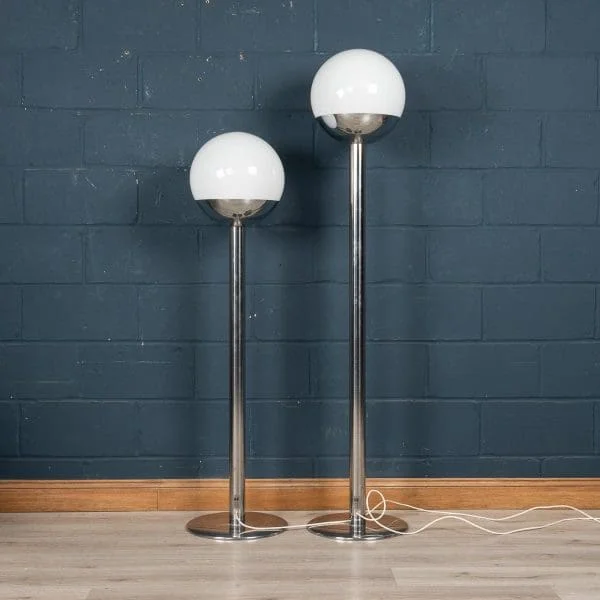 Graduated Pair of Floor Lamps by Pia Guidetti-Crippa for Luci Italia Circa 1970s - Image 17