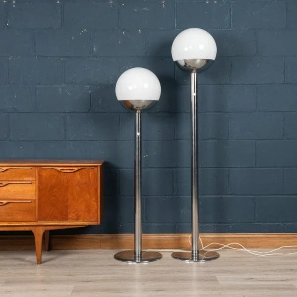 Graduated Pair of Floor Lamps by Pia Guidetti-Crippa for Luci Italia Circa 1970s - Image 4