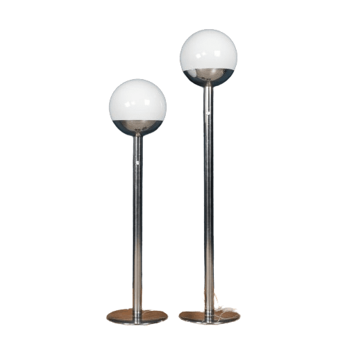 Graduated Pair of Floor Lamps by Pia Guidetti-Crippa for Luci Italia Circa 1970s