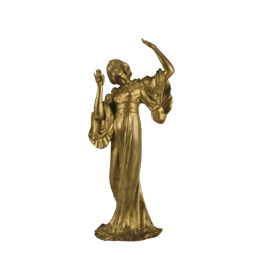 Late 19th Century Gilt Bronze "Art Nouveau Dancer" by Hermann Eichberg