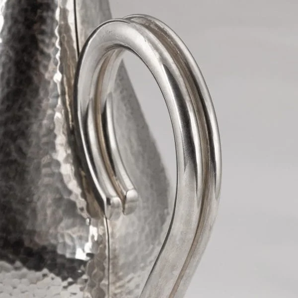 Hammered Effect Wine Bottle Holder in Silver Plate by Mappin & Webb, England Circa 1930 - Image 7