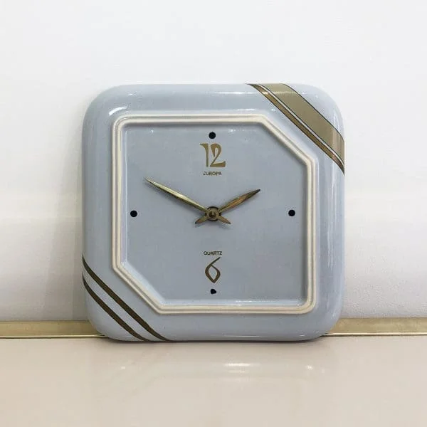 West German Handarbeit Ceramic Wall Clock Circa 1960s - Image 2