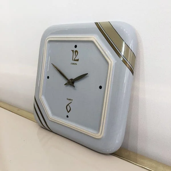 West German Handarbeit Ceramic Wall Clock Circa 1960s - Image 3