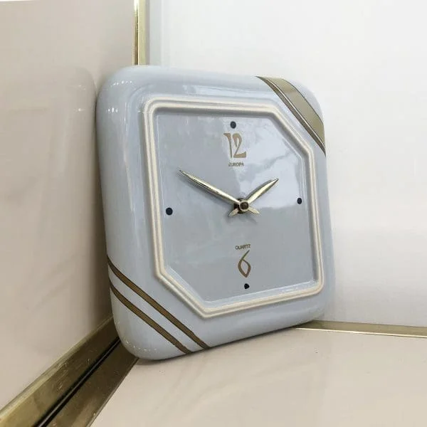 West German Handarbeit Ceramic Wall Clock Circa 1960s - Image 5