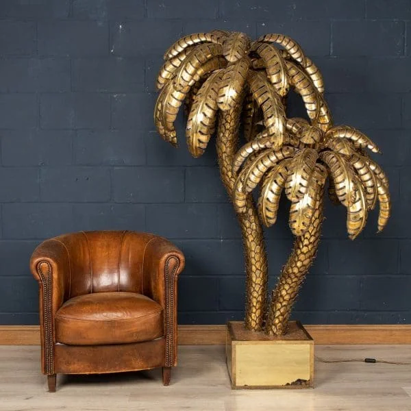 Huge Palm Tree Lamp by Maison Jansen, France Circa 1970 - Image 2