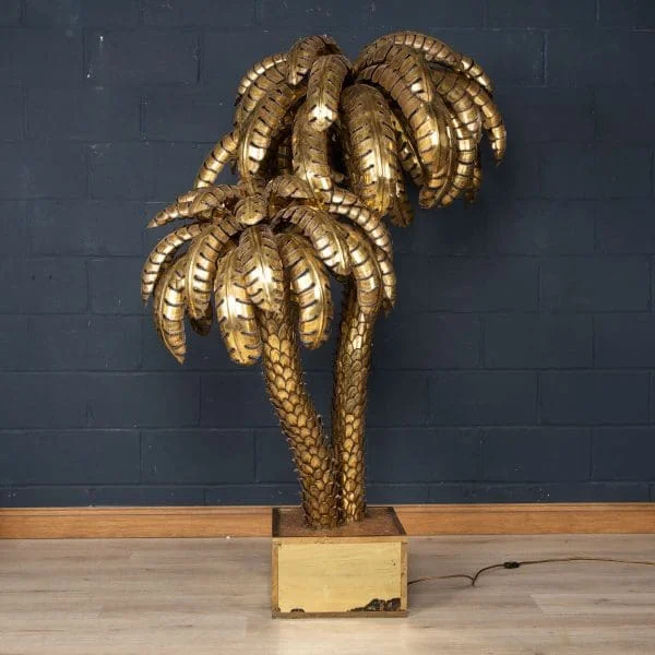 Huge Palm Tree Lamp by Maison Jansen, France Circa 1970 - Image 3