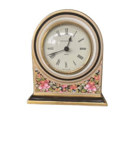 Wedgwood Bone China Clock Clio Pattern Made in England