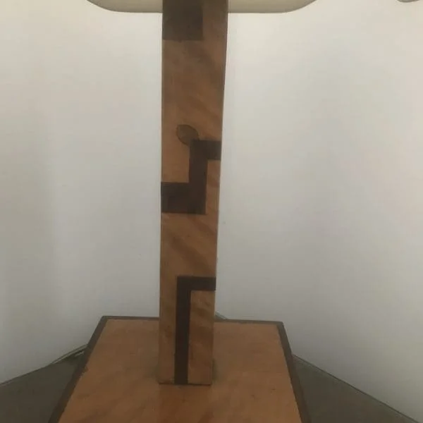 Art Deco, 1930’s. Bauhaus Marquetry Table Lamp - Image 7