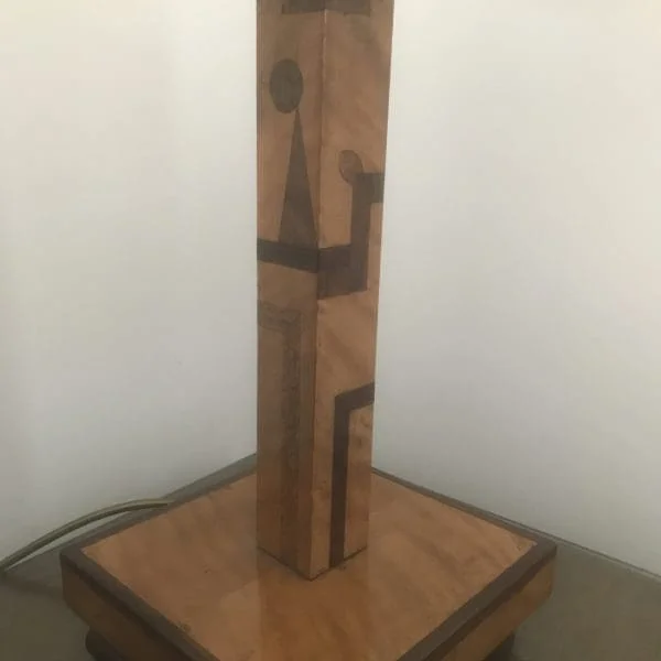 Art Deco, 1930’s. Bauhaus Marquetry Table Lamp - Image 6