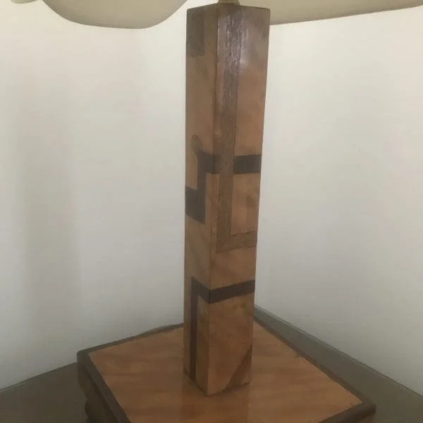 Art Deco, 1930’s. Bauhaus Marquetry Table Lamp - Image 5