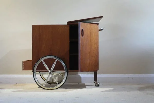 Mid Century Bar Cart after Jacques Adnet - Image 2